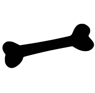 Kemik Siyah siluet vektörü