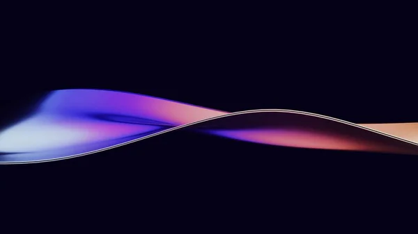 Soyut 3D arka plan koyu metalik sıvı yanardöner holografik parlak kıvrımlı dalgayı harekete geçiriyor. Arkaplan, pankart, duvar kağıtları, posterler ve kapaklar için gradyan tasarım ögesi.