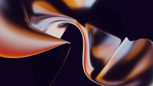 Абстрактный Трехмерный Фон Темный Рендерит Металлическую Жидкость Переливающуюся Голографическую Блестящую — стоковое фото
