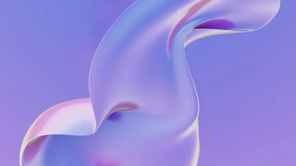 Soyut 3D arka plan metalik akışkan yanardöner holografik parlak kıvrımlı dalgayı renklendirir. Arkaplan, pankart, duvar kağıtları, posterler ve kapaklar için gradyan tasarım ögesi.