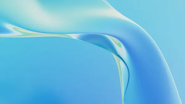 Soyut 3D arka plan metalik akışkan yanardöner holografik parlak kıvrımlı dalgayı renklendirir. Arkaplan, pankart, duvar kağıtları, posterler ve kapaklar için gradyan tasarım ögesi.