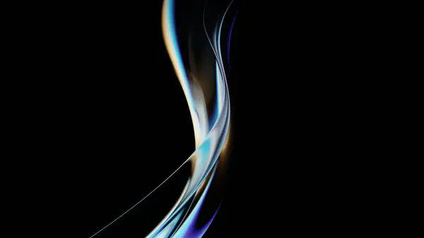 Soyut 3D arka plan koyu renk cam, yanardöner, holografik kıvrımlı kumaş dalgası hareket ediyor. Arkaplan, pankart, duvar kağıtları, posterler ve kapaklar için gradyan tasarım ögesi.