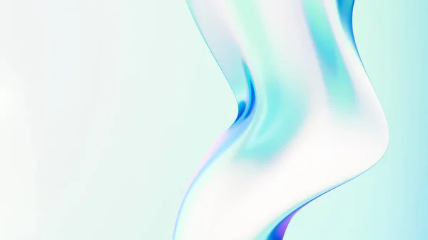 Soyut 3D arka plan metalik akışkan yanardöner holografik parlak kıvrımlı dalgayı renklendirir. Arkaplan, pankart, duvar kağıtları, posterler ve kapaklar için gradyan tasarım ögesi.