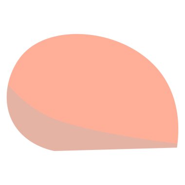 Beyaz arka planda gölgesi olan pembe bir sünger yap