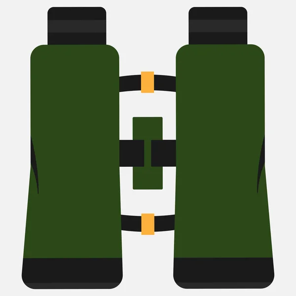 Icône Jumelles Militaires Vertes Sur Fond Blanc Rechercher Trouver Icône — Image vectorielle