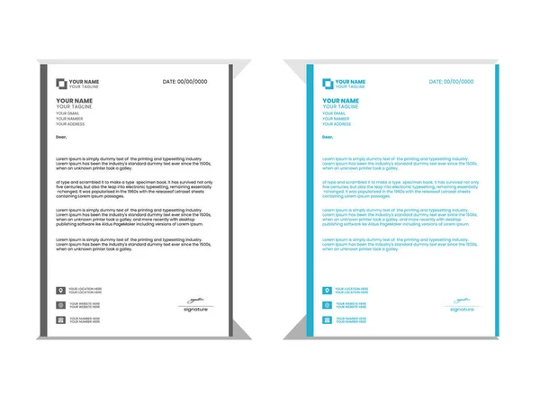 Kurumsal modern antetli tasarım şablonu sarı, mavi, yeşil ve diğer renklerle. Projeniz için yaratıcı modern harf baş tasarımı şablonu. Letterhead, İş antetli antetli tasarım.