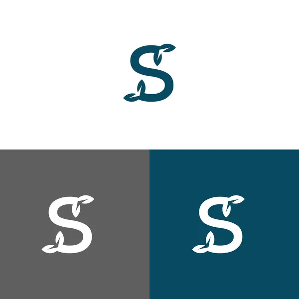 S harfi logo tasarımı konsepti negatif uzay stili. İşaretlerden inşa edilmiş soyut işaret. Vektör ögeleri şablon simgesi.