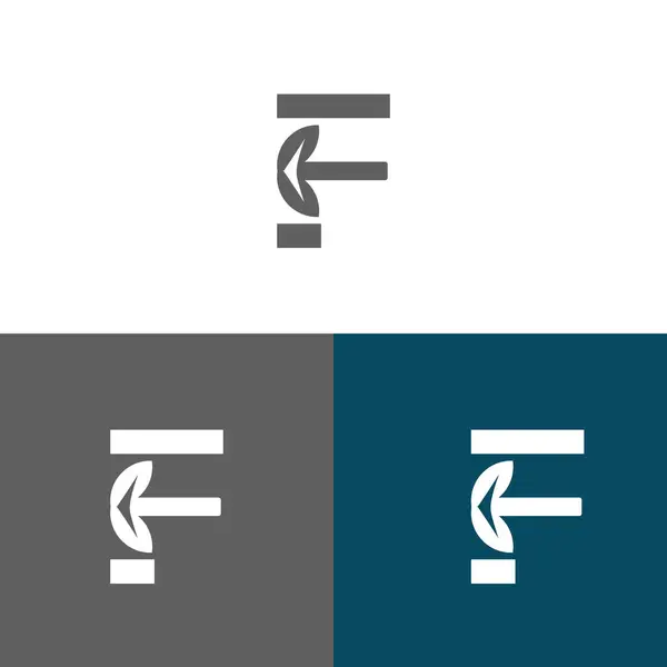 Lettera Logo Design Concetto Negativo Stile Spazio Segno Astratto Costruito — Vettoriale Stock