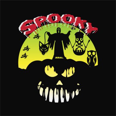 Spooky 5 tişört tasarımı. Burada T-Shirt Tasarımı 'nı bulabilir ve satın alabilirsiniz. Kendin, arkadaşların ve ailen için dijital dosyalar ya da Özel Gün & Olaylarını destekleyen herkes için. Sen 1 alacaksın. EPS 200px.2000px 300dpi Sürüm 10. İki. SVG 3. DXF 4. PNG 5. JPG