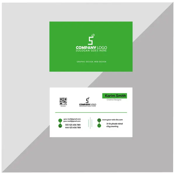 Kurumsal Kartvizit Tasarım Şablonu 124 Corporate Card Design Şablonu 124 — Stok Vektör