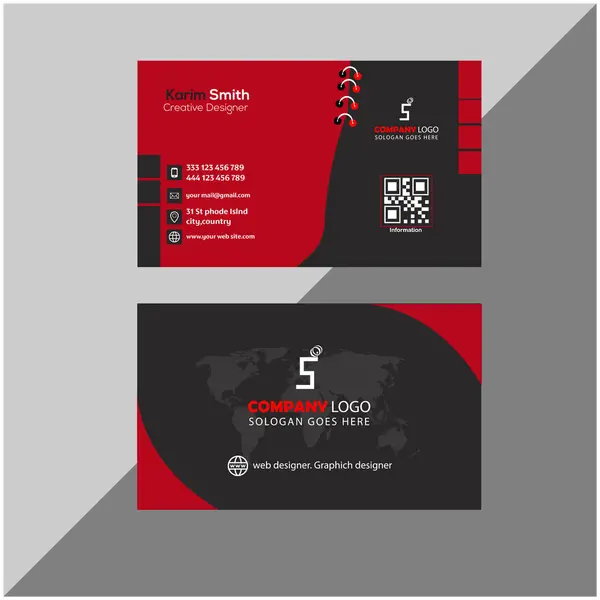 Corporate Business Card Design Template Corporate Business Card Design Template — Stock Vector