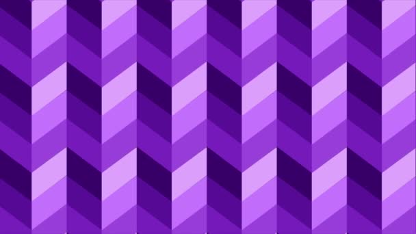 Animado Púrpura Simple Patrón Zig Zag Fondo Transparente Moviéndose Hacia — Vídeos de Stock