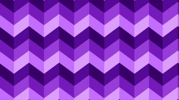 Animated Purple Simple Zig Zag Pattern Seamless Background Moving Left — Stock Video
