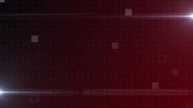 Animasyon kırmızı renk soyut gelecekçi siber uzay teknolojisi arka planı. Bilim kurgu parçacıkları arkaplanı