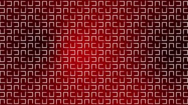 Canlandırılmış hareketli geometrik şekiller kırmızı arkaplan üzerinde kare desen, dijital şekiller arkaplan