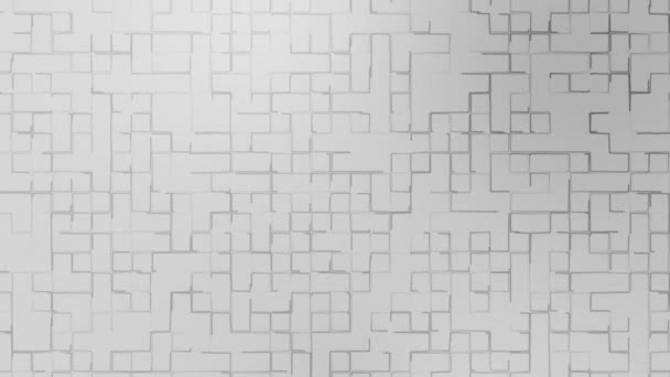 アニメーションダークホワイト抽象幾何学図形技術背景 グリッドテクスチャ技術の背景 — ストック動画