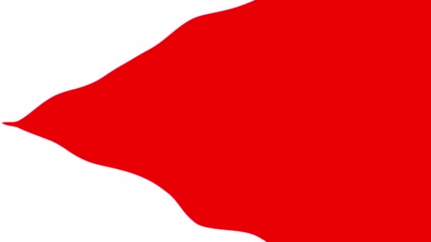 Animado Rojo Blanco Doble Tono Ondulado Patrón Simple Fondo Mínimo — Vídeo de stock