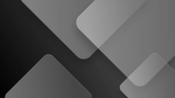 Анімовані Темно Білі Абстрактні Геометричні Квадратні Форми Мінімальний Фон Фон — стокове відео