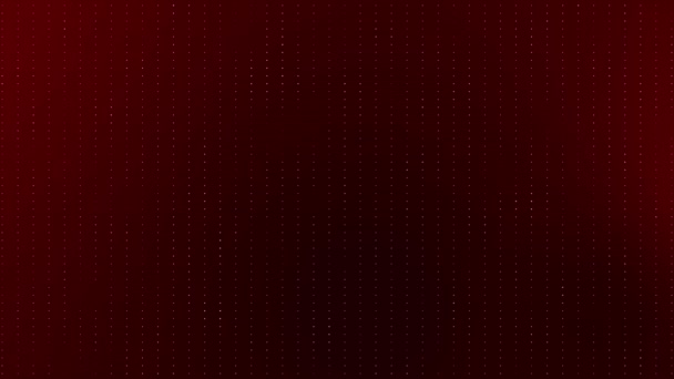 Animated Appearing Disappearing Random Dots Grid Abstract Technology Dark Red — Stock Video