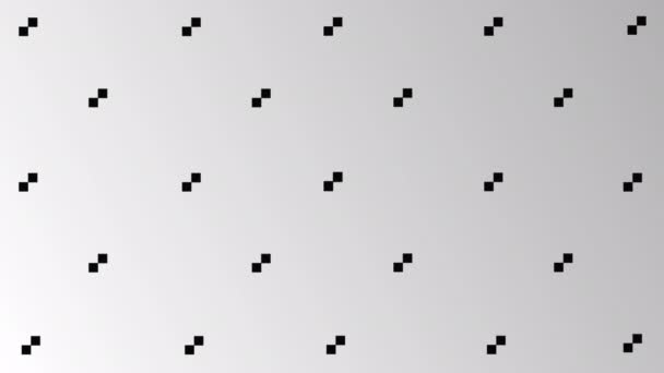Animierte Einfache Halbtonige Schwarz Weiße Quadratische Muster Hintergrund Quadratische Formen — Stockvideo