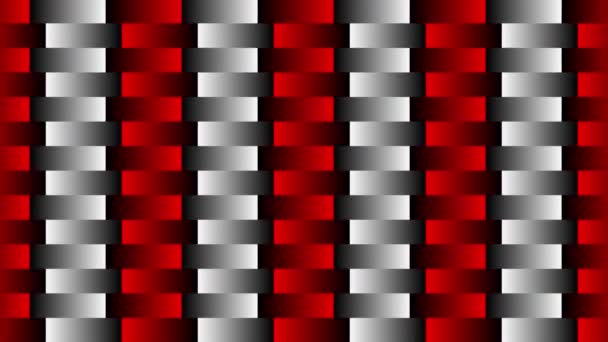 Animado Branco Vermelho Gradiente Checkered Fundo Movendo Listras Criando Ilusão — Vídeo de Stock