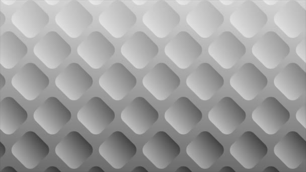 Dualtone Animado Branco Preto Formas Quadradas Geométricas Fundo Mínimo — Vídeo de Stock