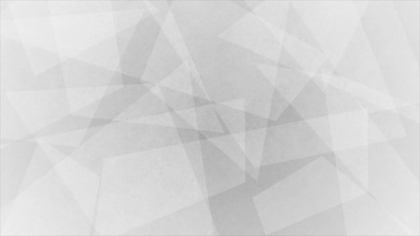 Анимированный Белый Цвет Низкая Геометрическая Форма Минимальный Фон Масло Бумаги — стоковое видео