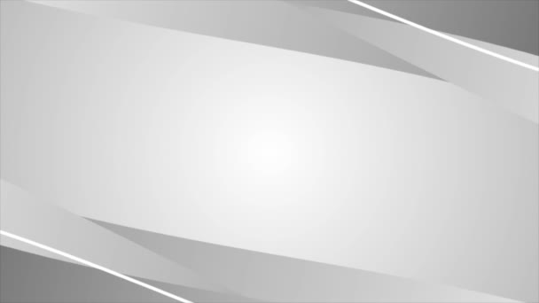 Animierte Abstrakte Zärtlichkeit Diagonale Weiße Graue Hintergrund Luxuswelle Graue Flüssigkeitswelle — Stockvideo