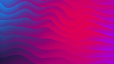 Pembe ve mavi renkli dalgalı çizgili canlandırılmış soyut döngü arkaplanı