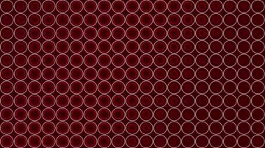 Animasyon Kırmızı renk çemberleri çapraz desen arkaplanında hareket eden şekiller