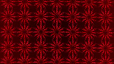 Canlandırılmış kırmızı çiçek şekli nesne dönüyor ve hipnotik etki yaratıyor
