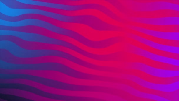 Анимированный Абстрактный Зацикленный Фон Розовым Синим Цветом Волнистых Полос — стоковое видео