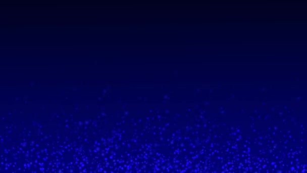Animatie Blauwe Kleur Stof Deeltjes Achtergrond — Stockvideo