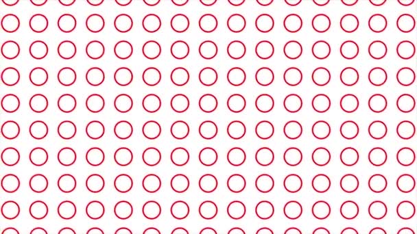 Animated Simple Elegant Background Moving Red Circles — Stock Video