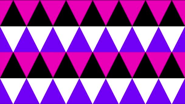 Animado Rosa Púrpura Formas Triangulares Color Ilusión Creando Fondo — Vídeo de stock