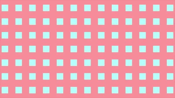 Geanimeerde Multicolor Herhalende Vierkante Vorm Creëren Illusie Patroon Achtergrond — Stockvideo