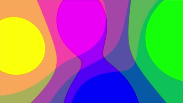 Animatie Moving Abstract Multicolor Looped Achtergrond Roze Geel Groen Blauw — Stockvideo
