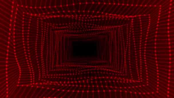 Κινούμενα Κόκκινο Χρώμα Ορθογώνιο Πλέγμα Wiggling Αποτέλεσμα Φόντο — Αρχείο Βίντεο