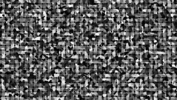 Animowane Czarno Białe Ruchome Mozaiki Wzór Płytek Tło — Wideo stockowe