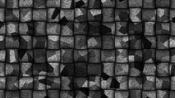 Animált Fekete Fehér Mozgó Mozaik Csempe Minta Háttér — Stock videók