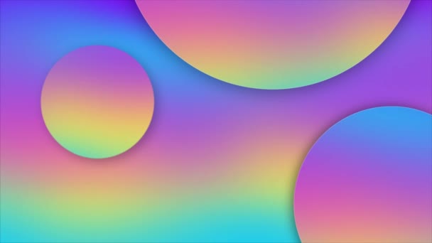 Fondo Gradiente Elemento Circular Multicolor Animado — Vídeo de stock
