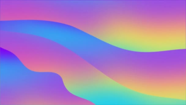 Animierte Regenbogenfarbe Wellenförmigen Muster Farbverlauf Hintergrund — Stockvideo