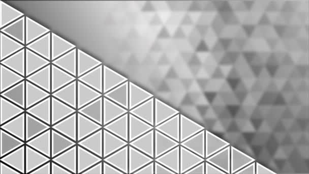 Мультипликационный Серый Цвет Мерцания Треугольных Форм Фон Шаблона — стоковое видео