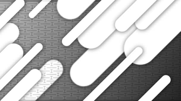 Анімовані Крильця Чорно Білий Колір Капсули Формує Фон — стокове відео