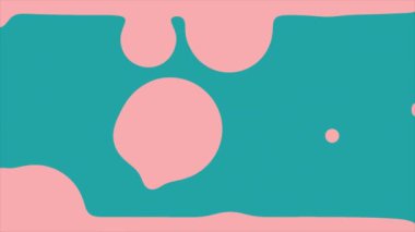 Canlandırılmış kırmızı yüzen sıvı minimum arkaplan üzerinde hareket ediyor