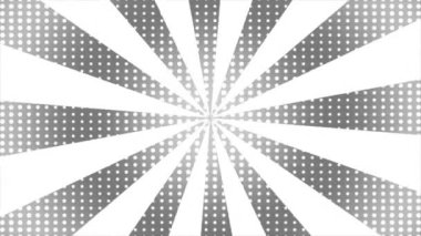 Canlandırılmış Modern karikatür tarzı merkezi yoğunlaştırılmış dönüşümlü çizgiler Beyaz ve Siyah fütürist radyal arkaplan