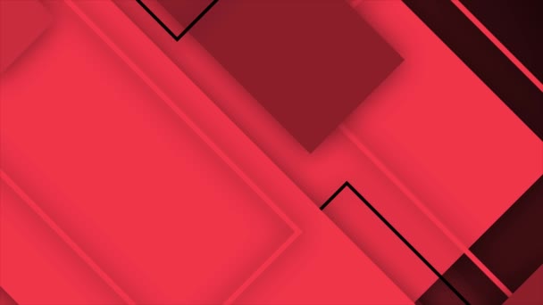Анімований Червоний Колір Діагональної Рухомої Прямокутної Коробки Професійний Фон — стокове відео