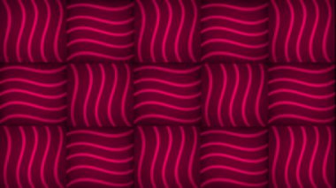 Canlandırılmış Magenta kırmızı renkli, parlak çizgili dijital kare kiremitler