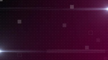 Animasyon Magenta kırmızı renk soyut fütüristik siber uzay teknolojisi arka planı. Bilim kurgu parçacıkları arkaplanı