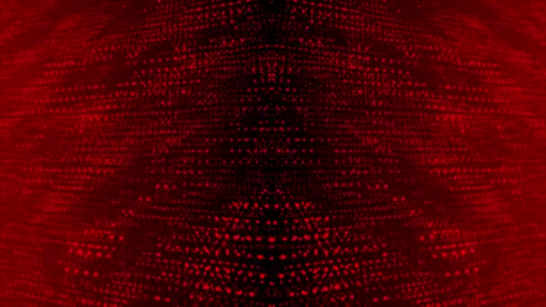 Cor Vermelha Animada Abstrato Futurista Ciberespaço Tecnologia Fundo Fundo Das — Vídeo de Stock